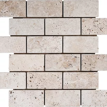 MOSAIQUE TRAVERTIN BRIQUETTES DE 4.8X10 CM
