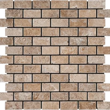 MOSAIQUE TRAVERTIN BRIQUETTES DE 2.3X4.8 CM